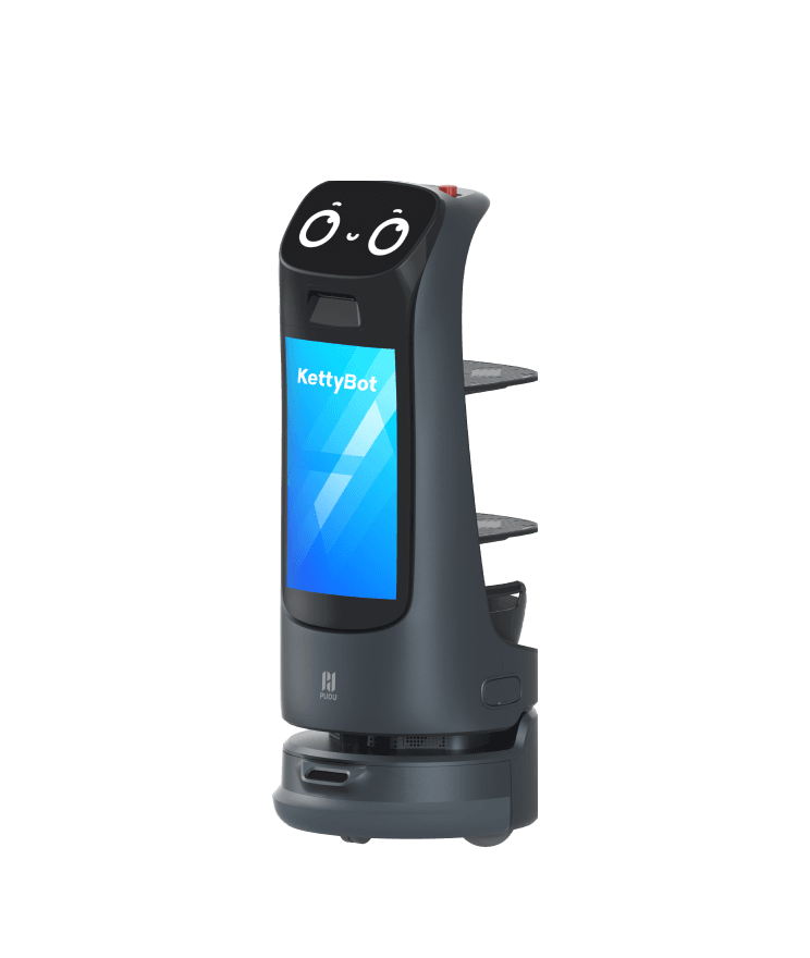 KettyBot Pro – Delivery & Reception Robot with Integrated Ad Display